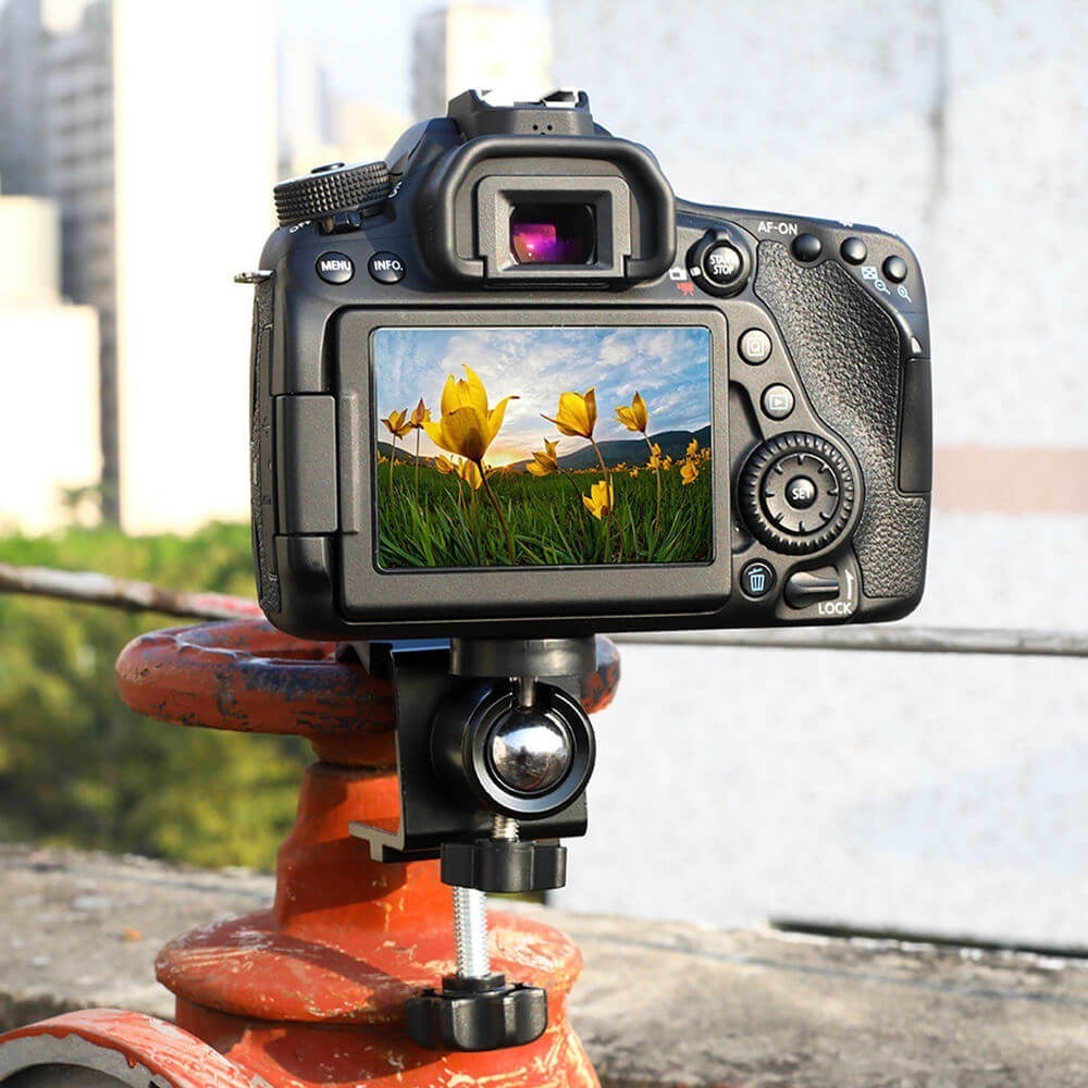 Suporte Fixação em Mesas e Barras até 4cm com Ball Head 1/4 Polegadas Suporte Fixação em Mesas e Barras até 4cm com Ball Head 1/4 Polegadas