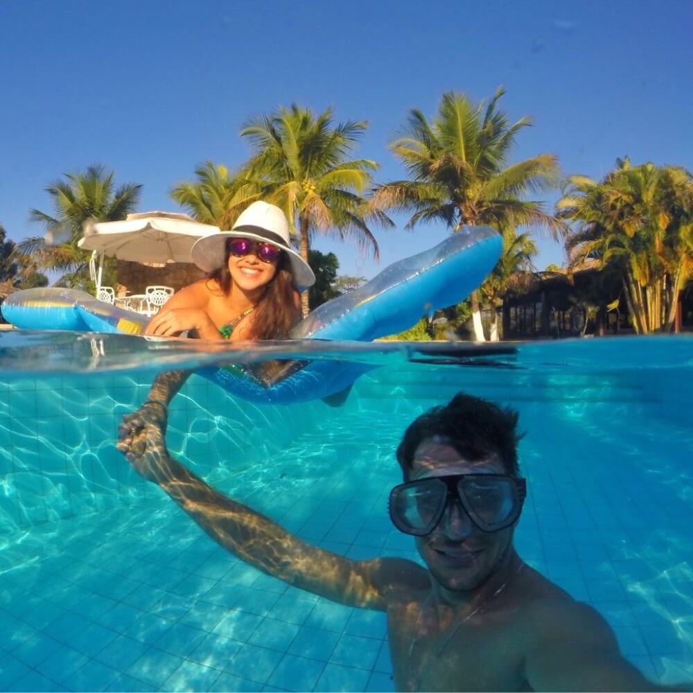 Dome para GoPro Hero 8 Black com Bastão e Gatilho - Telesin
