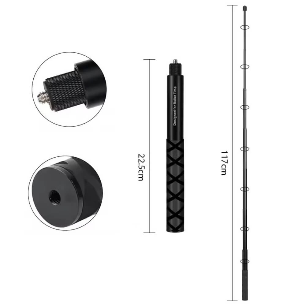 Bastão Extensor para Câmeras Insta360 X2 / X3 / X4 / X5 - FunPro 1,2m