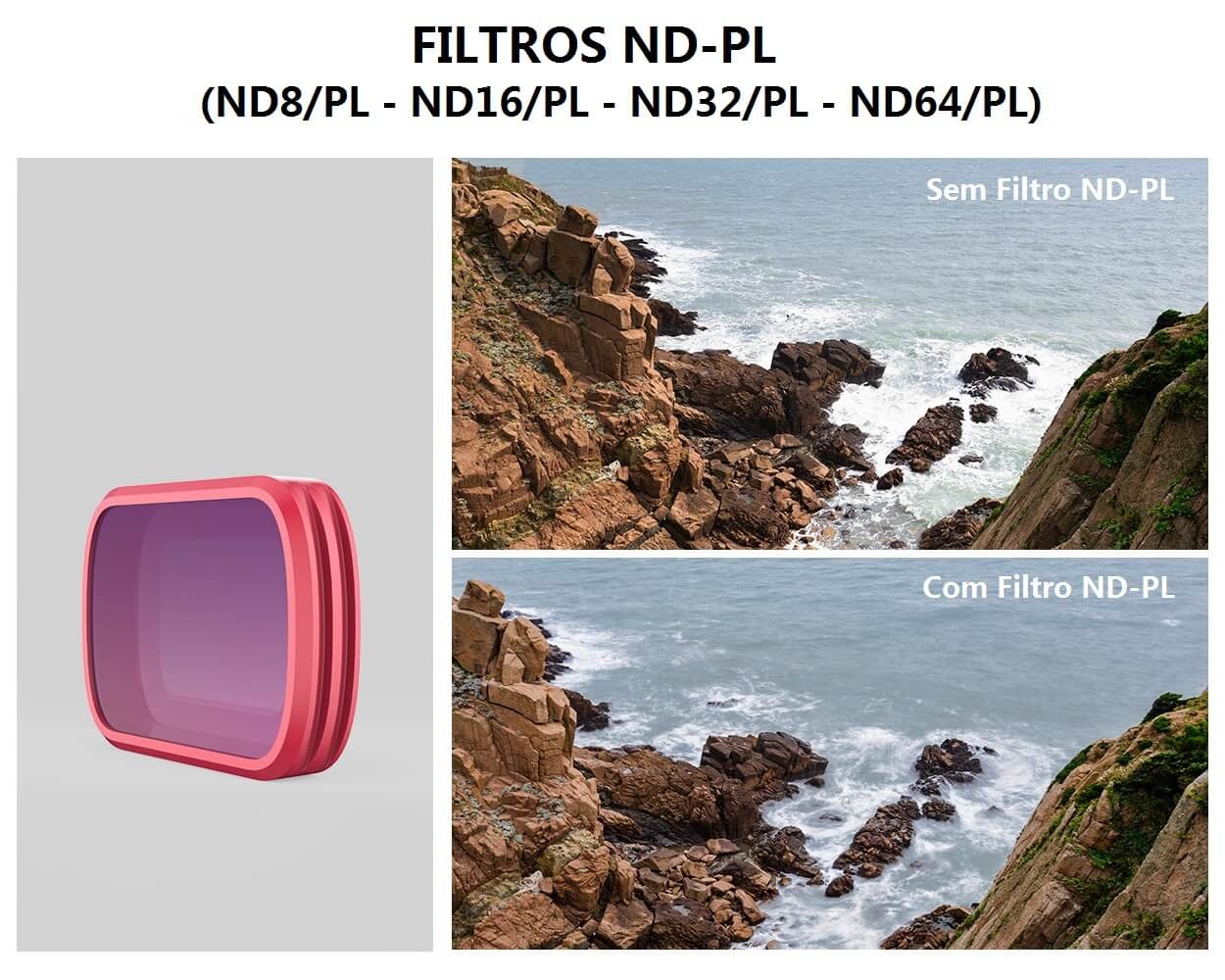 Filtros ND/PL para Osmo Pocket - Pgytech ND8/PL ND16/PL ND32/PL ND64/PL