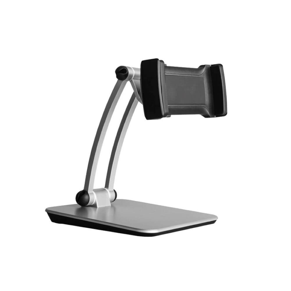 Suporte Base de Mesa para Tablet e Celular - Cor Prata