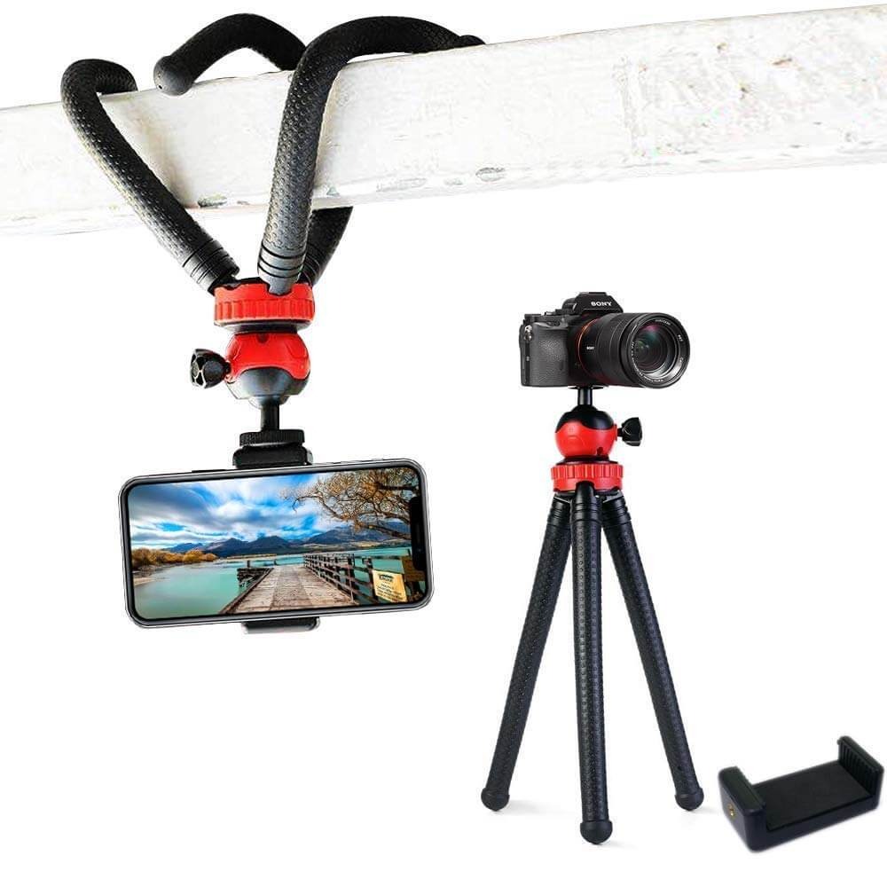 Tripé para GoPro / Celular / Câmeras Compactas Octopus Flexível