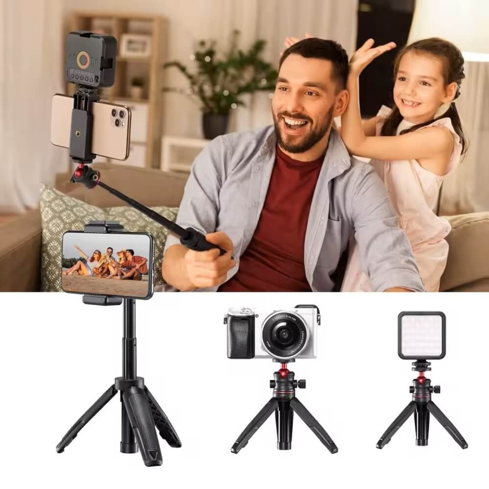 Mini Tripé e Bastão para GoPro / Celular / Câmeras DSLR e Similares