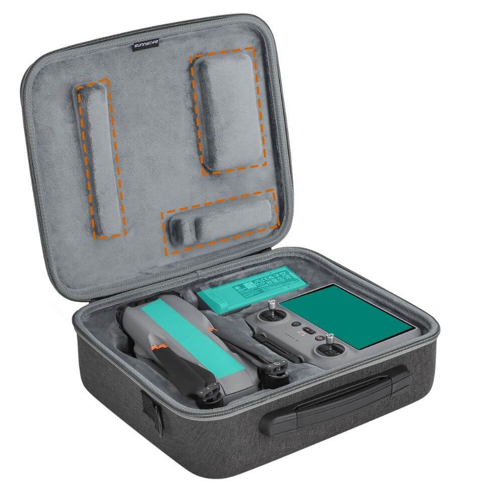 Case Maleta para Drone DJI AIR 3 / Air 3S e Controle Remoto DJI RC 2 ou DJI RC N2 - Sunnylife