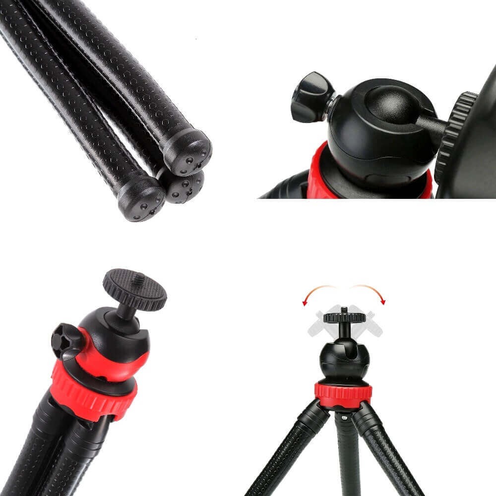 Tripé Flexível para Celular / GoPro / Câmeras DSLR + Controle Remoto Bluetooth