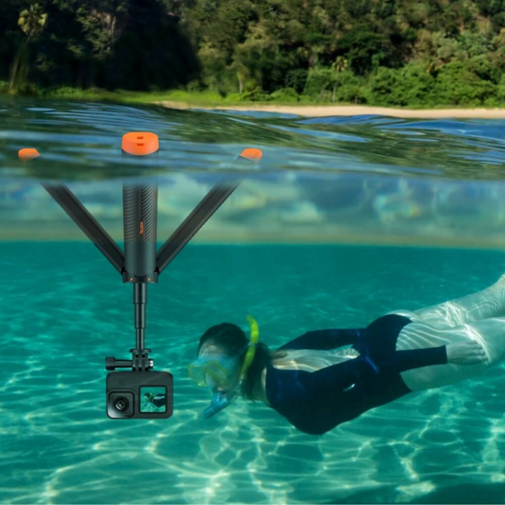 Bastão de Selfie Tripé Flutuante para Câmeras GoPro e Similares - Telesin