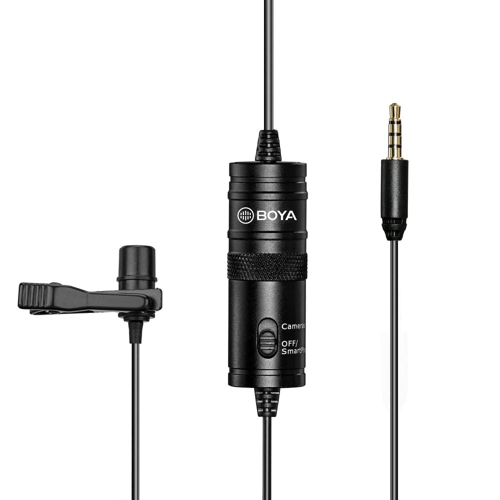 Microfone de Lapela para Câmeras / Celulares / Tablets - BOYA BY-M1