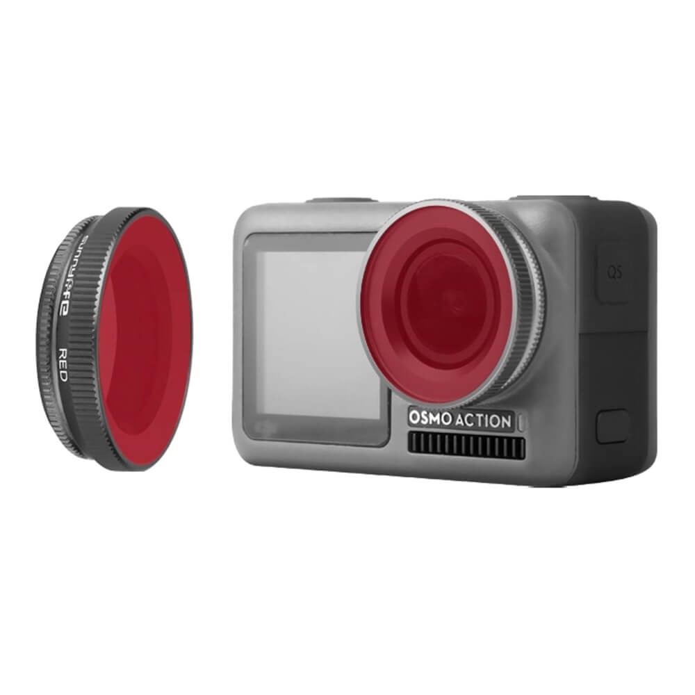 Filtros de Mergulho para DJI Osmo Action (1ª Versão) - Sunnylife (Vermelho + Magenta)