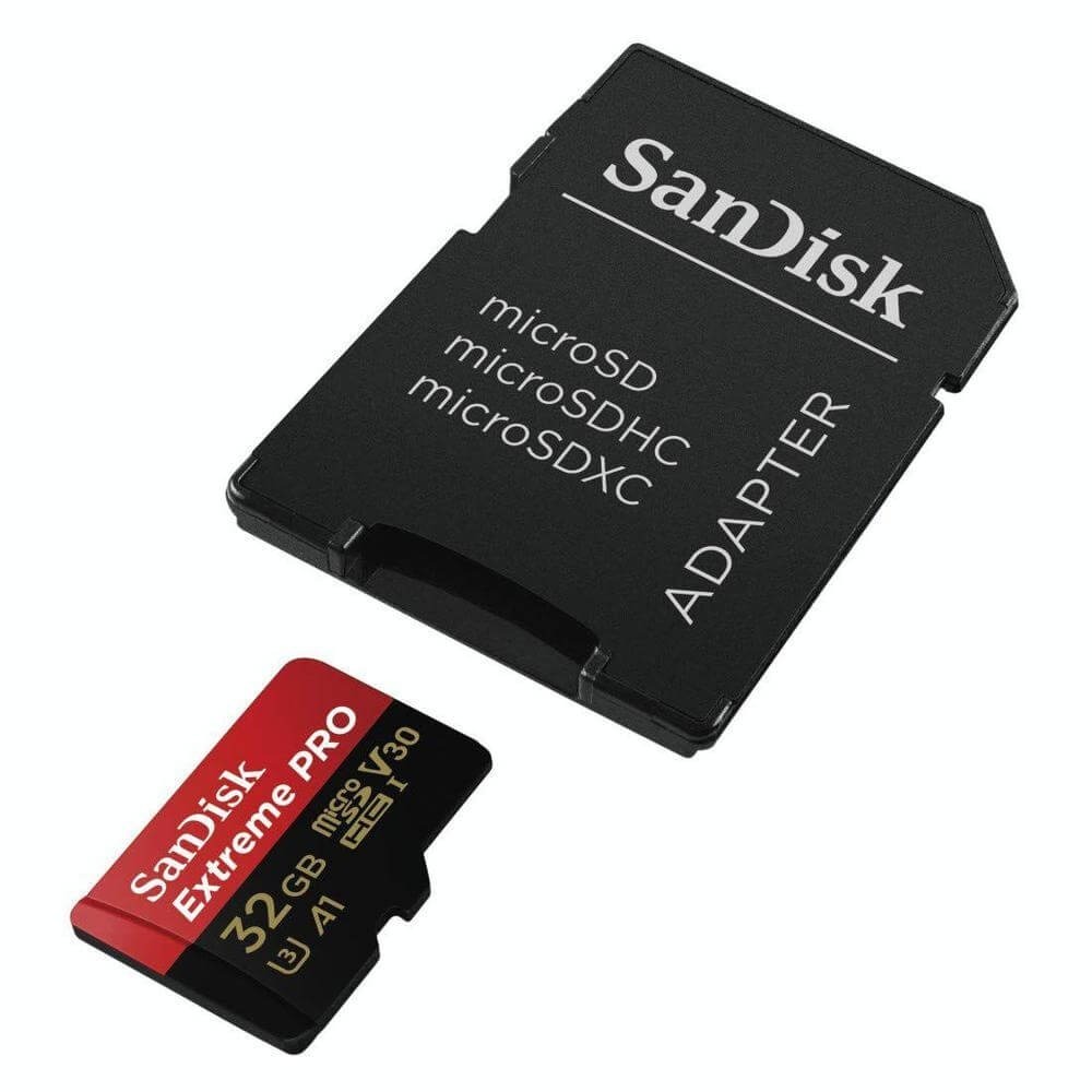 Cartão de Memória 32GB SanDisk Extreme Pro MicroSDXC 100Mb/s UHS-I V30 U3 A1