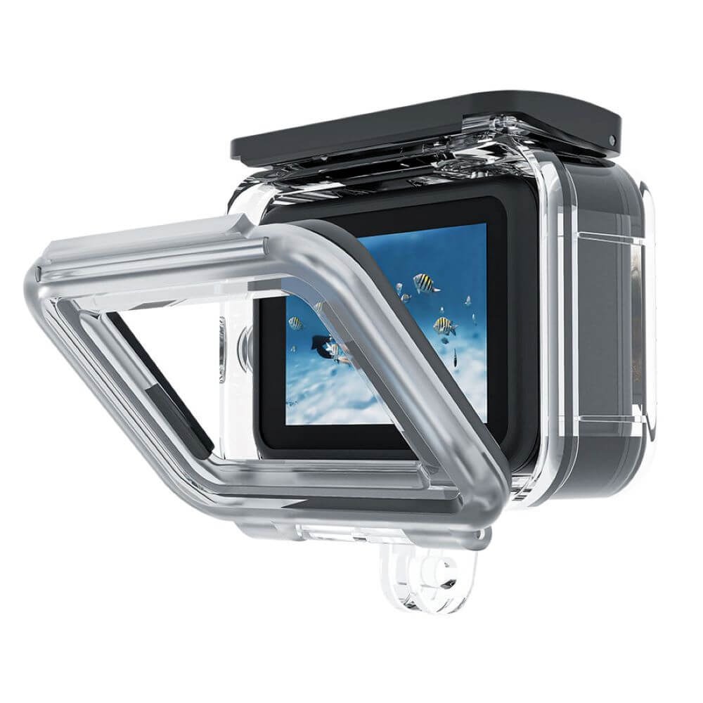Caixa Estanque para GoPro Hero 13 / 12 / 11 / 10 / 9 Black com Tampa Extra - Telesin