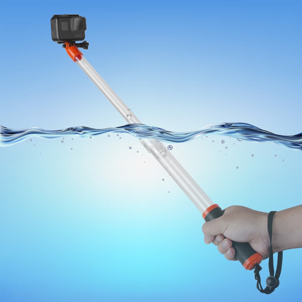 Bastão Flutuante Transparente para GoPro e Câmeras Similares - Telesin