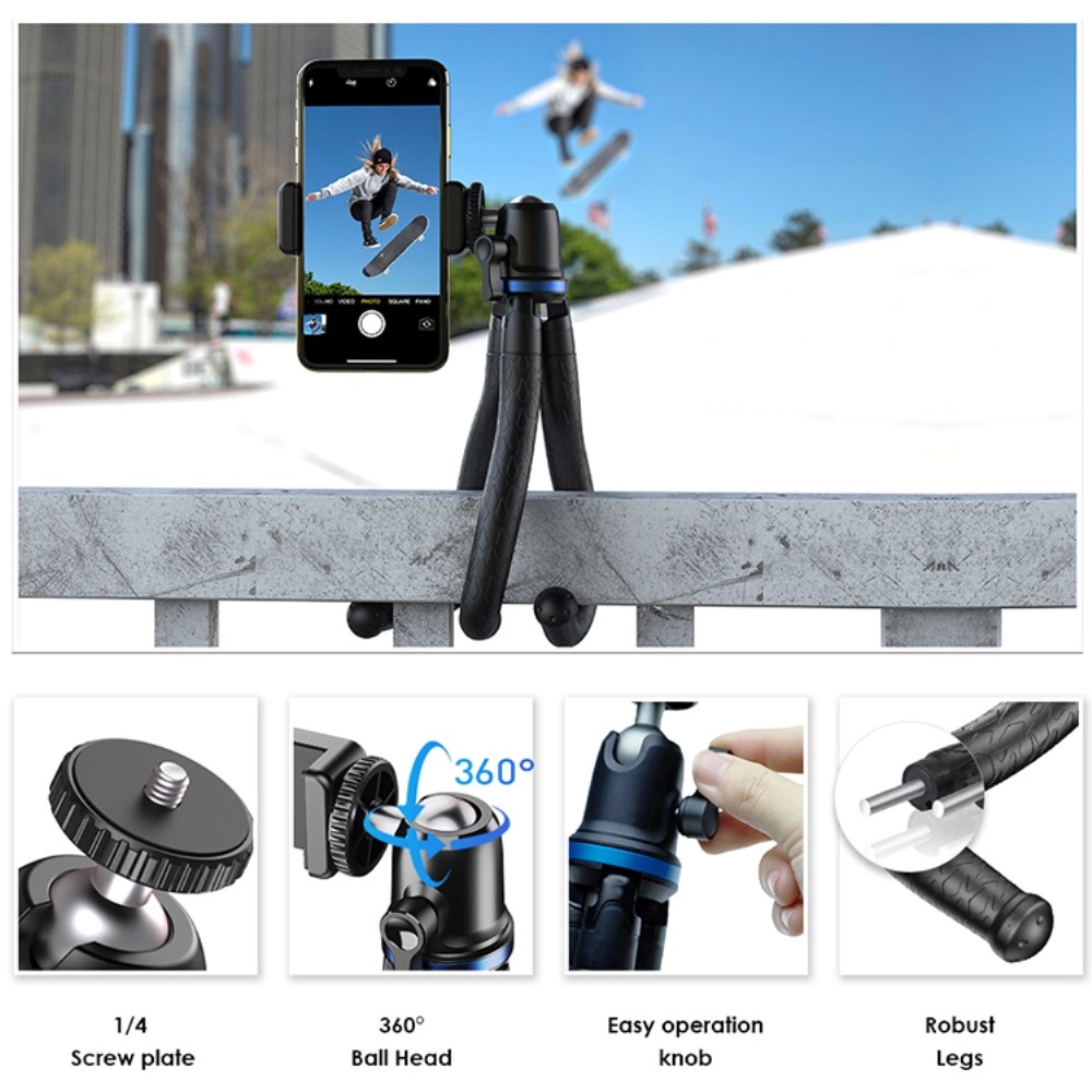 Tripé Flexível para Celular / Câmeras DSLR / GoPro - Apexel