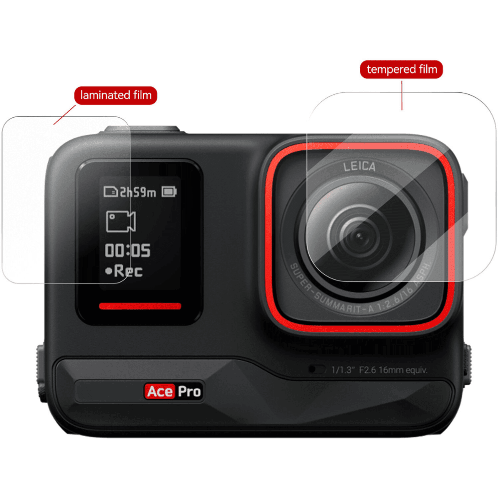 Película de Proteção para Insta360 Ace em Vidro Temperado - Telesin