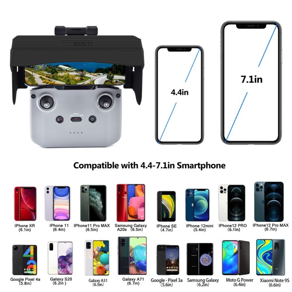 Protetor de Sol para Celular em Controle Remoto Drone  DJI RC-N1 / RC-N2 / RC-N3 - StartRC