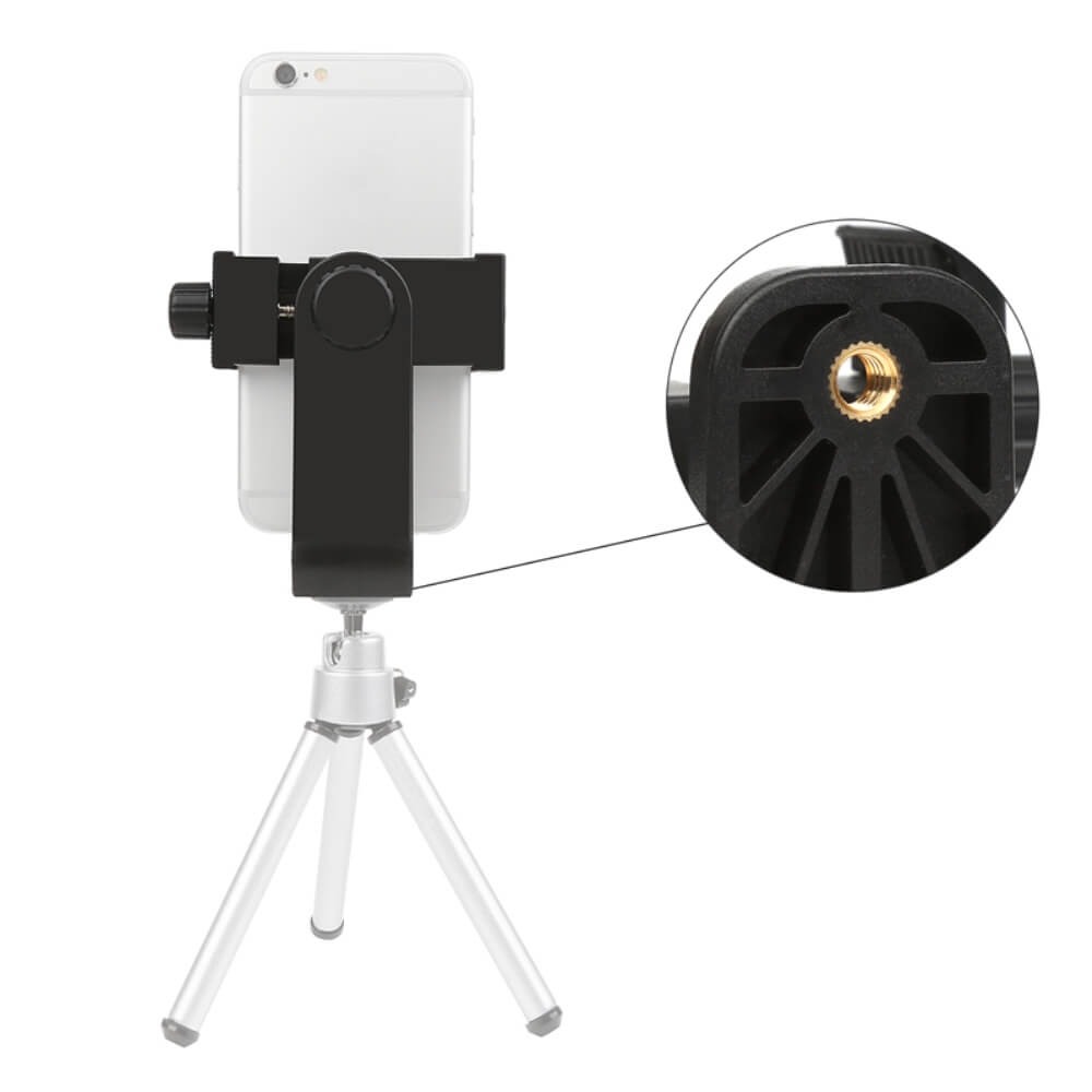 Suporte para Celular Smartphone com Encaixe 1/4 Polegadas Rotação 360º