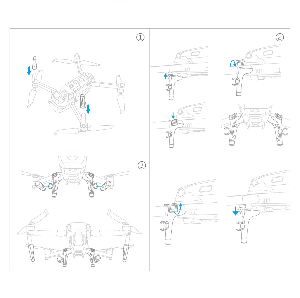 Extensor Trem de Pouso com Iluminação de Led para Drone DJI Mavic 2 - Pgytech