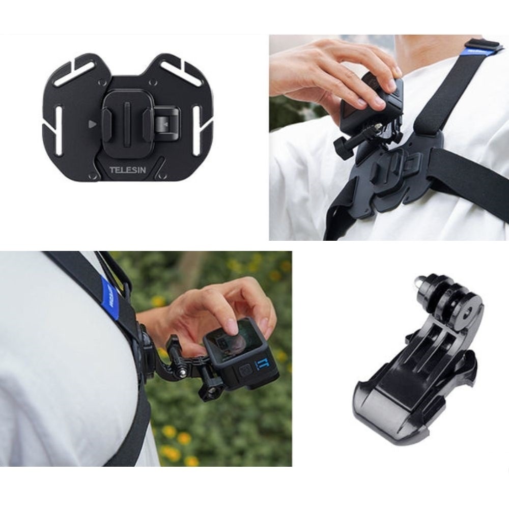 Suporte Peito para GoPro e Câmeras Similares - Telesin