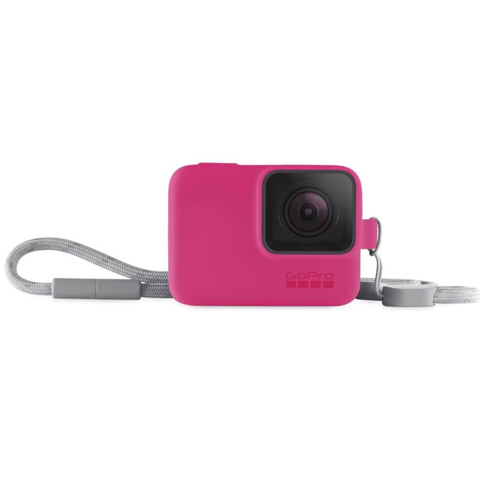Capa Silicone GoPro Hero 7 6 5 Black + Cordão Ajustável - Sleeve + Lanyard