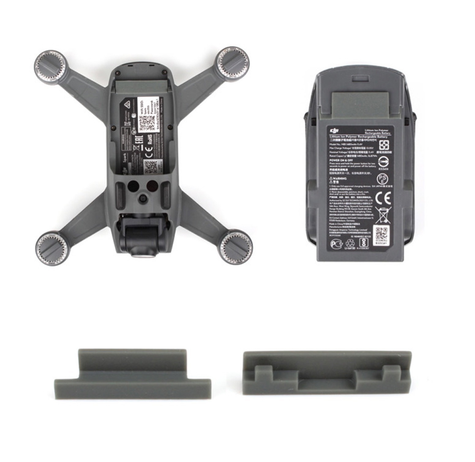 Conjunto de Capas Protetoras dos Conectores Bateria e Drone Dji Spark