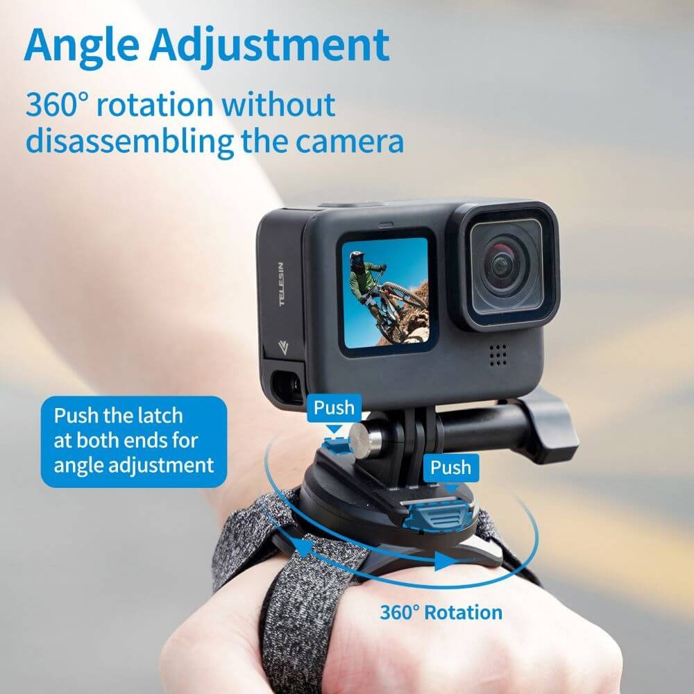 Suporte de Mão e Pulso para GoPro e Câmeras Similares - Telesin