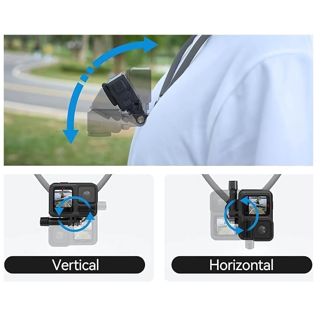 Alça de Pescoço para GoPro e Similares - Telesin Cor: Cinza Alça de Pescoço para GoPro e Similares - Telesin Cor: Cinza