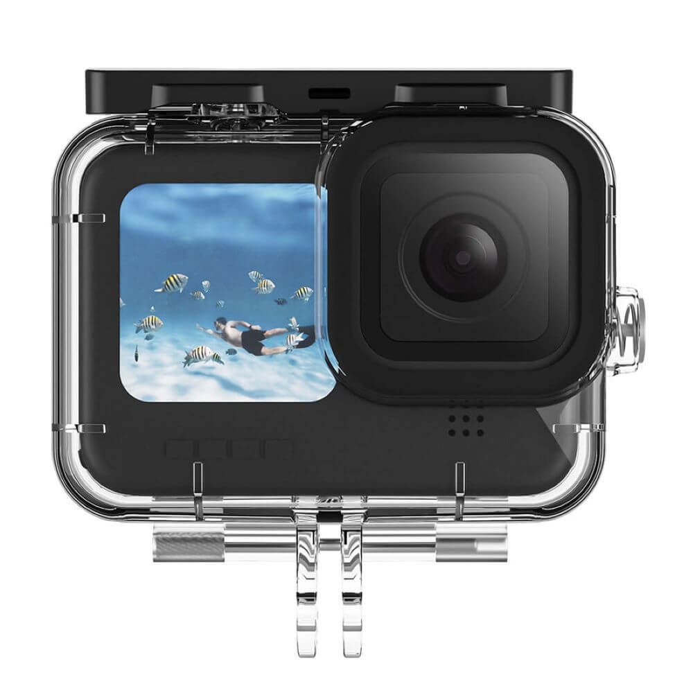 Caixa Estanque para GoPro Hero 13 / 12 / 11 / 10 / 9 Black com Tampa Extra - Telesin