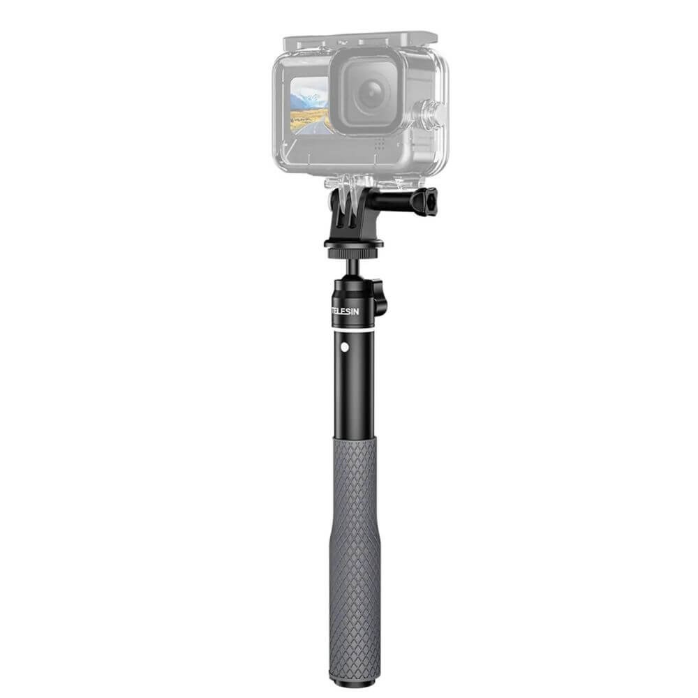 Bastão de Selfie em Alumínio para GoPro e Similares - Telesin