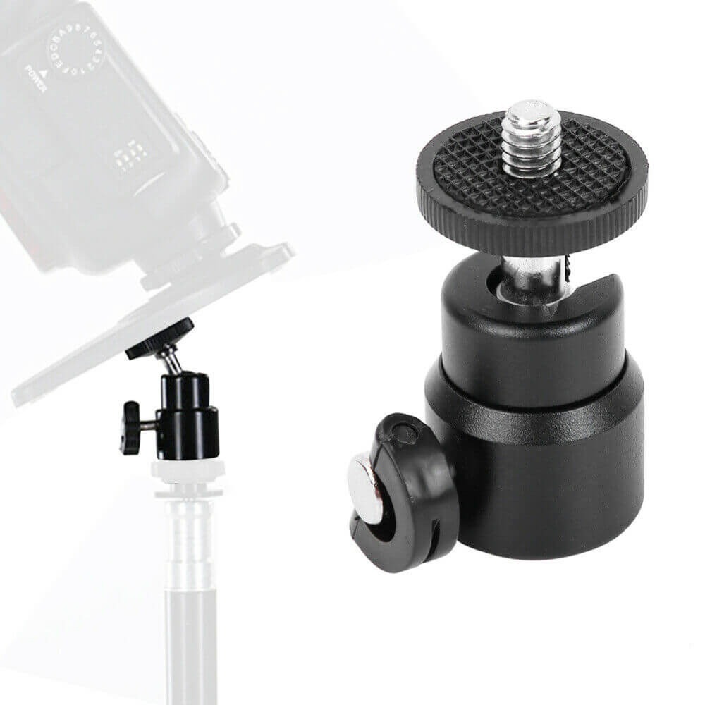 Adaptador Giratório Ball Head com Encaixe 1/4 Polegadas