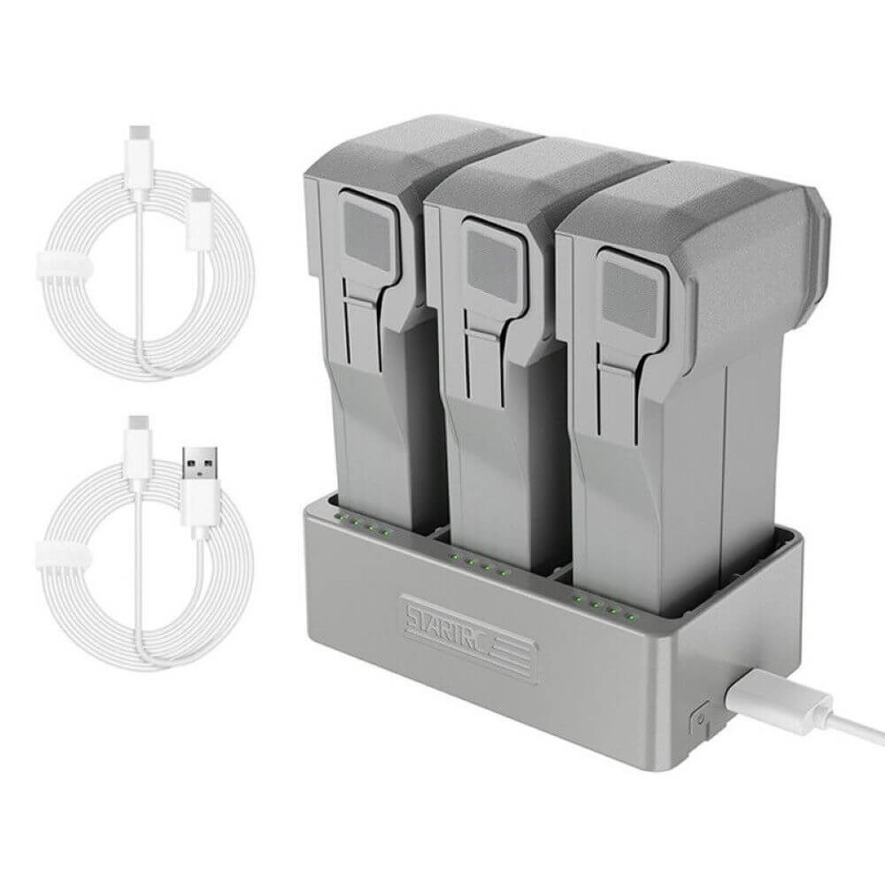 Carregador Hub para 3 Baterias do Drone DJI Mini 3 Pro / DJI Mini 3 / DJI Mini 4 Pro - StartRC