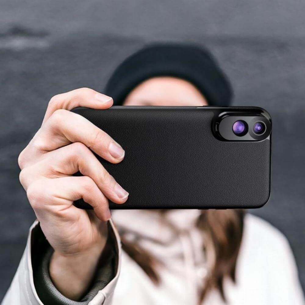 Lente Grande Angular e Telefoto  + Case para iPhone XS Max Apexel
