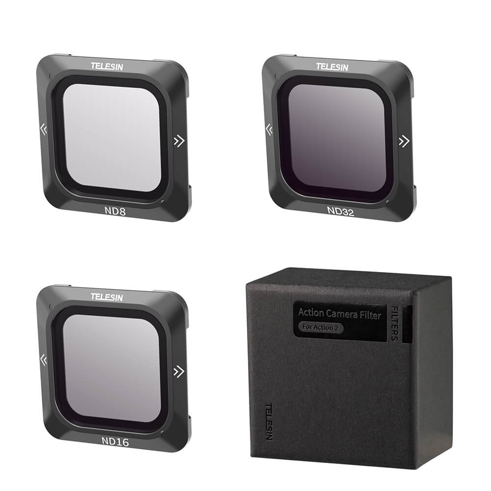 Kit de Filtros ND para DJI Action 2 - Telesin (ND8 / ND16 / ND32)