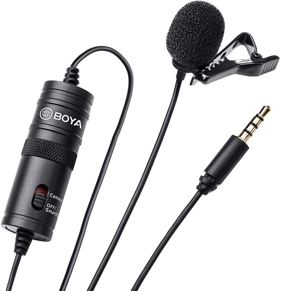 Microfone de Lapela para Câmeras / Celulares / Tablets - BOYA BY-M1