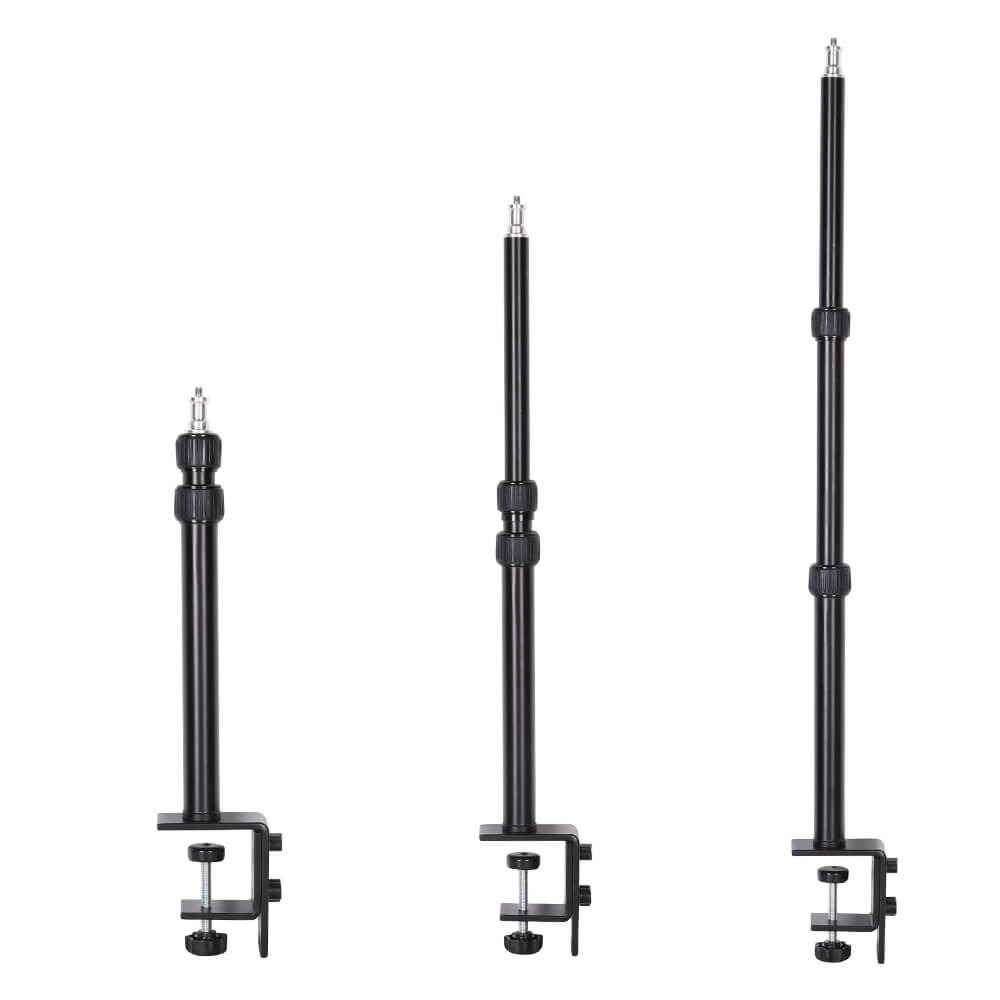 Suporte de Mesa para Câmeras e Iluminação Encaixe 1/4 Polegadas
