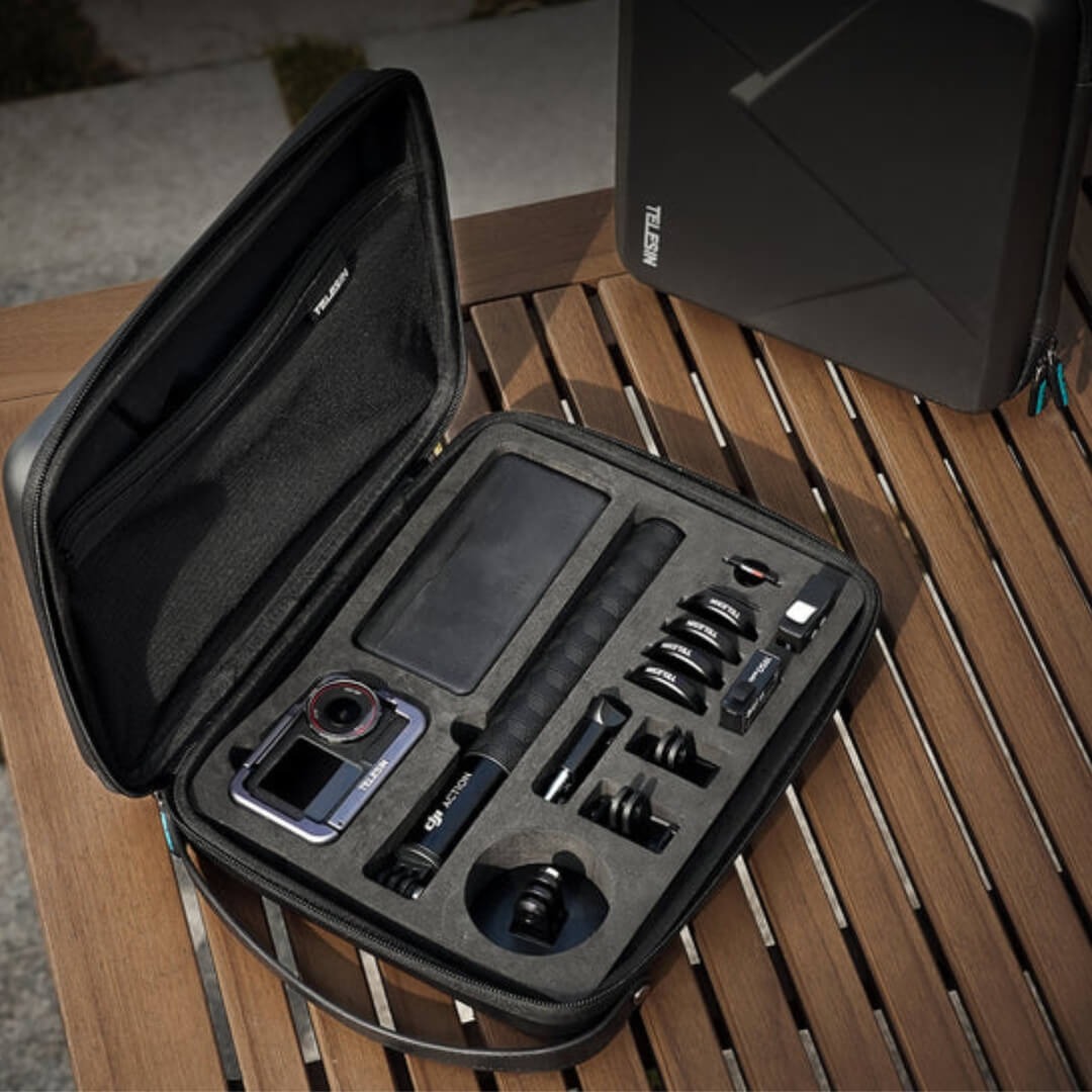Case Grande para Câmera DJI Osmo Action 3 / 4 / 5 Pro - Telesin