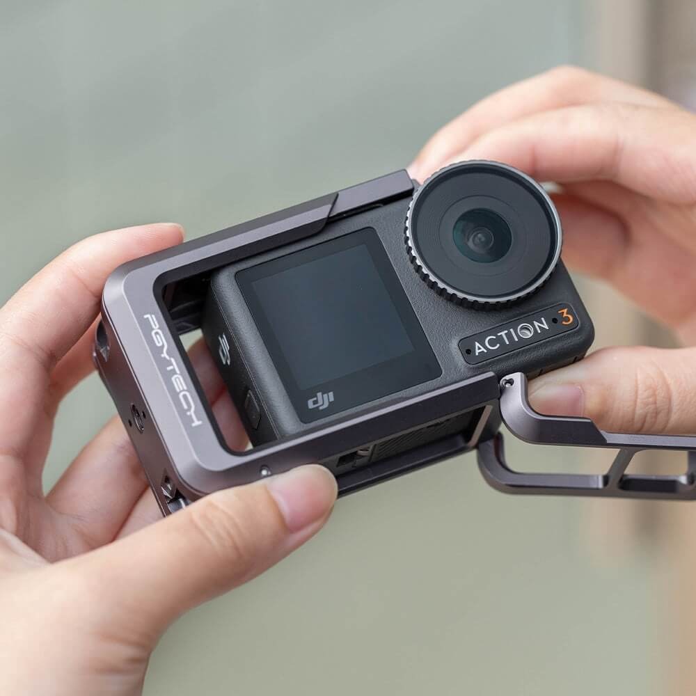 Suporte Frame em Alumínio para DJI Osmo Action 3 / 4 - Pgytech