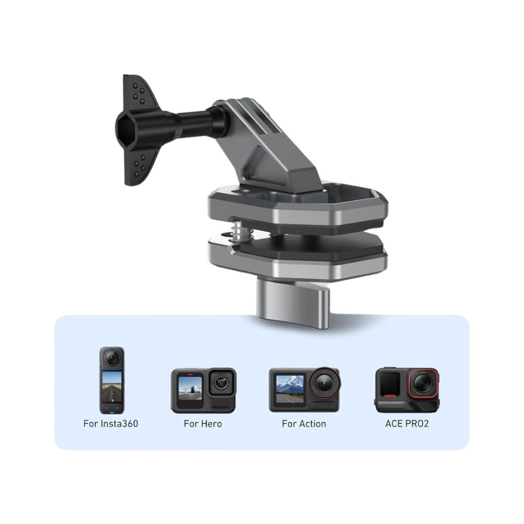 Suporte Para-brisas de Moto para GoPro e Similares - Telesin Suporte Para-brisas de Moto para GoPro e Similares - Telesin