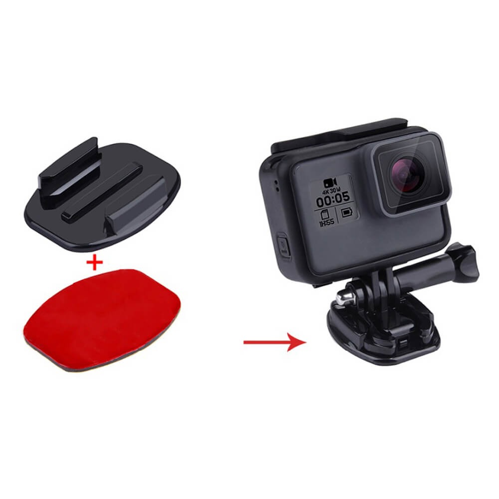 Kit com 2 Suportes Adesivos Planos Para GoPro e Câmeras Similares