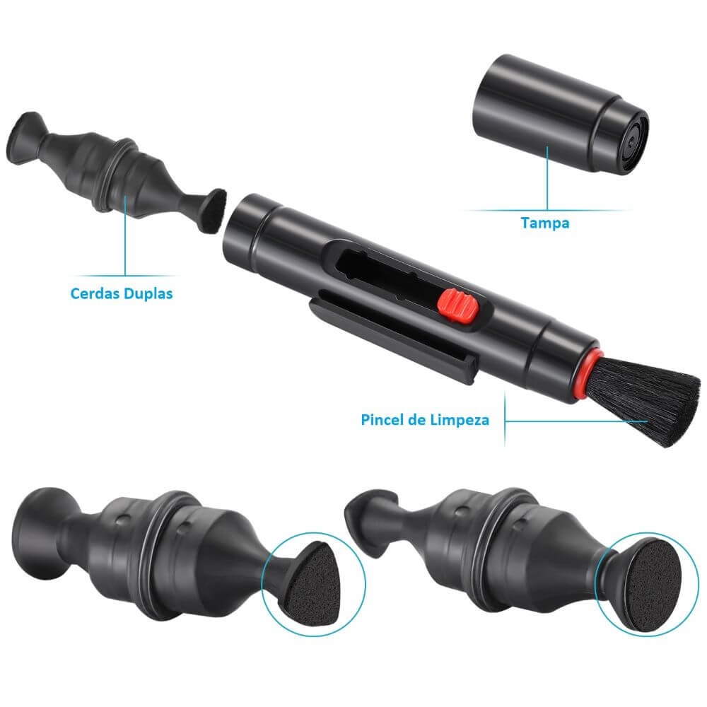 Pincel Limpador de Lentes para GoPro e Outras Câmeras