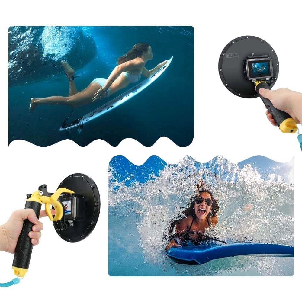 Dome para GoPro Hero 8 Black com Bastão e Gatilho - Telesin