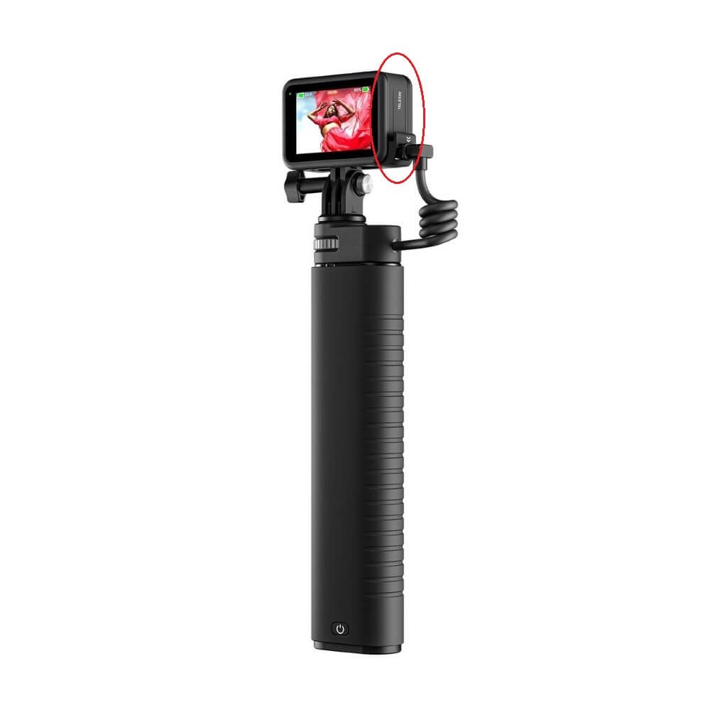 Porta Lateral para GoPro Hero 13 / 12 / 11 / 10 / 9 Black com Abertura - Telesin