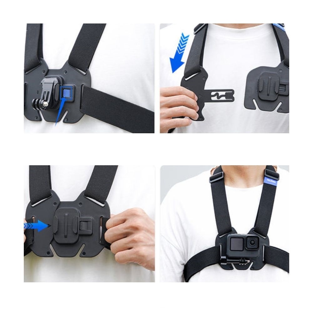 Suporte Peito para GoPro e Câmeras Similares - Telesin