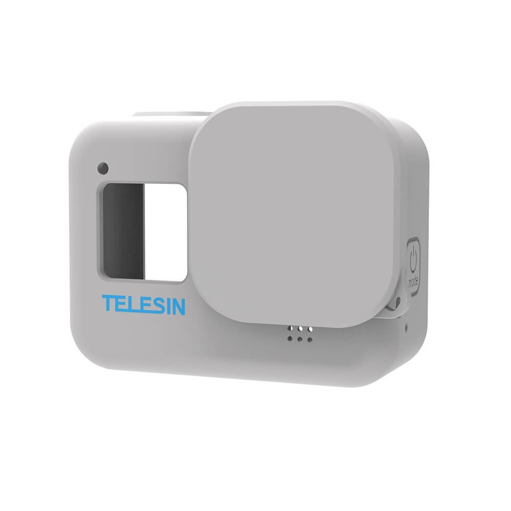 Capa de Silicone para GoPro Hero 8 Black + Cordão + Tampa - Telesin