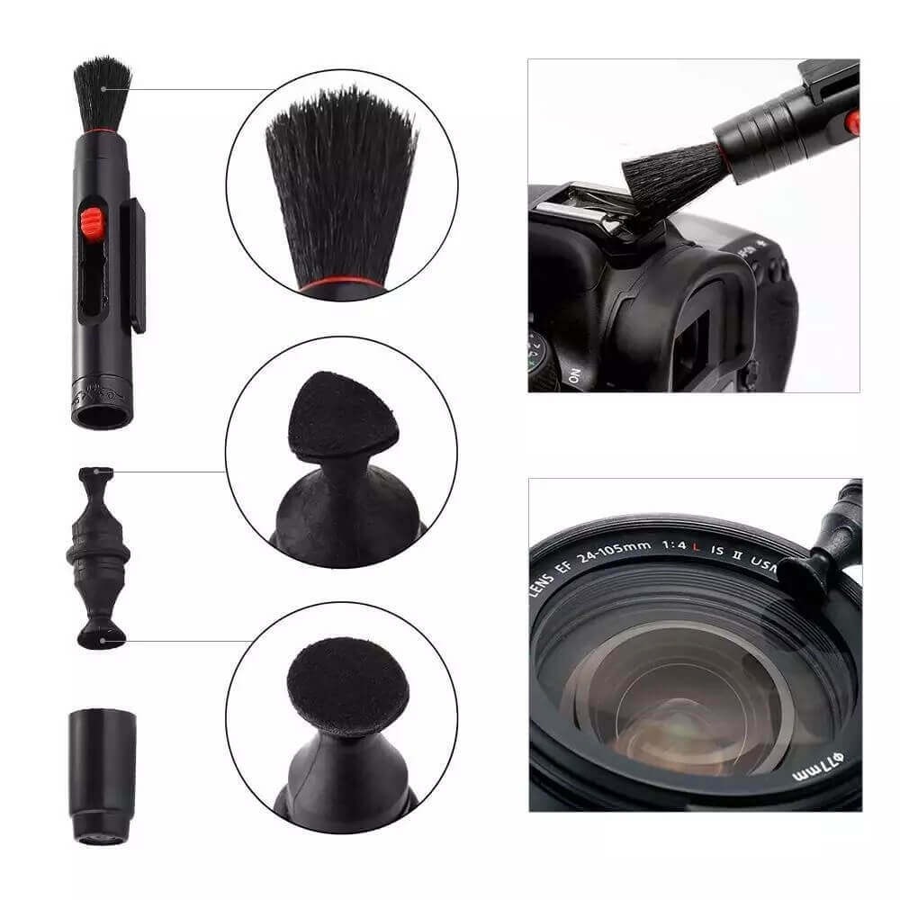 Kit de Acessórios de Limpeza para Lentes / Câmeras + Estojo