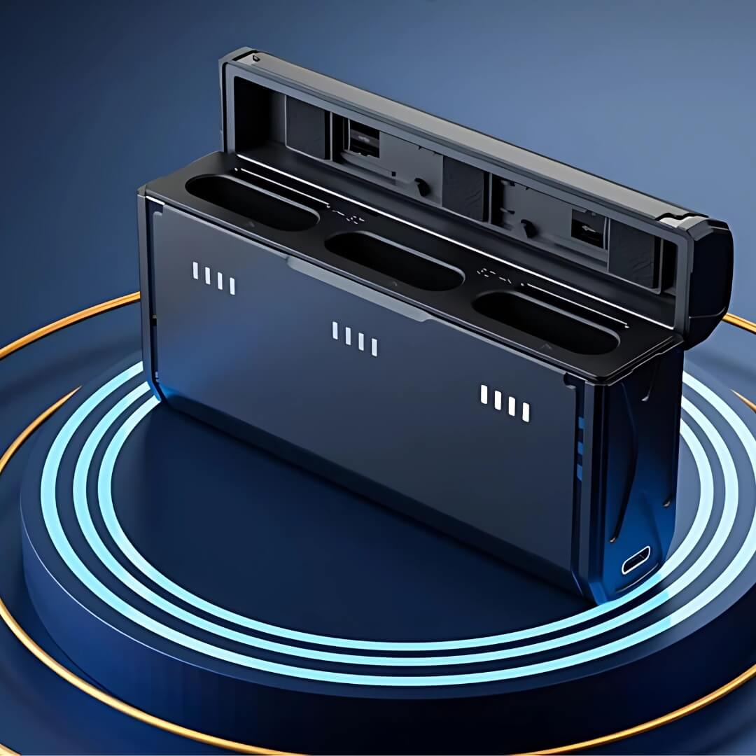 Carregador Triplo para Baterias Sony NP-BX1 - Telesin Carregador Triplo para Baterias Sony NP-BX1 - Telesin