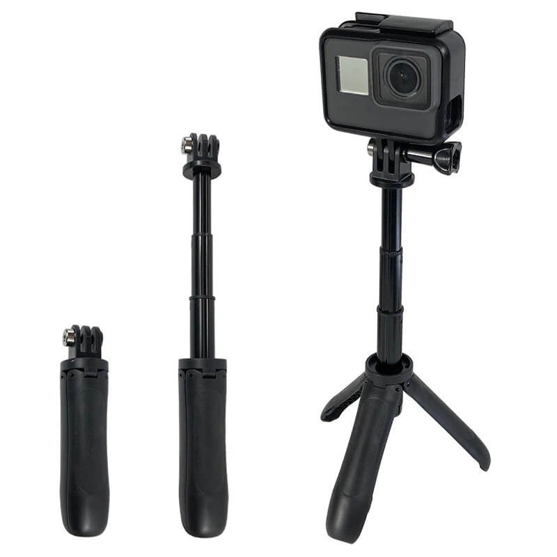 Mini Bastão de Mão Tripé para GoPro e Câmeras Compactas
