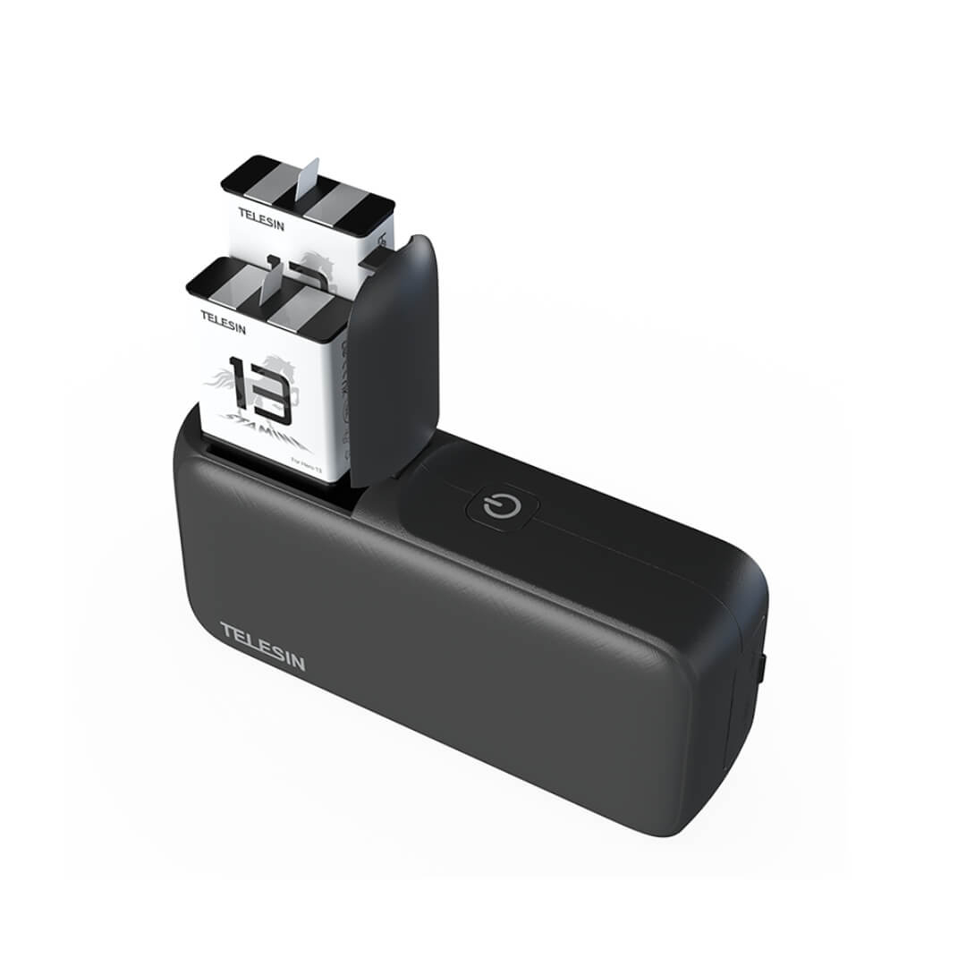 Carregador Power Bank 10000mAh para GoPro Hero 13 Black - Telesin Carregador Power Bank 10000mAh para GoPro Hero 13 Black - Telesin