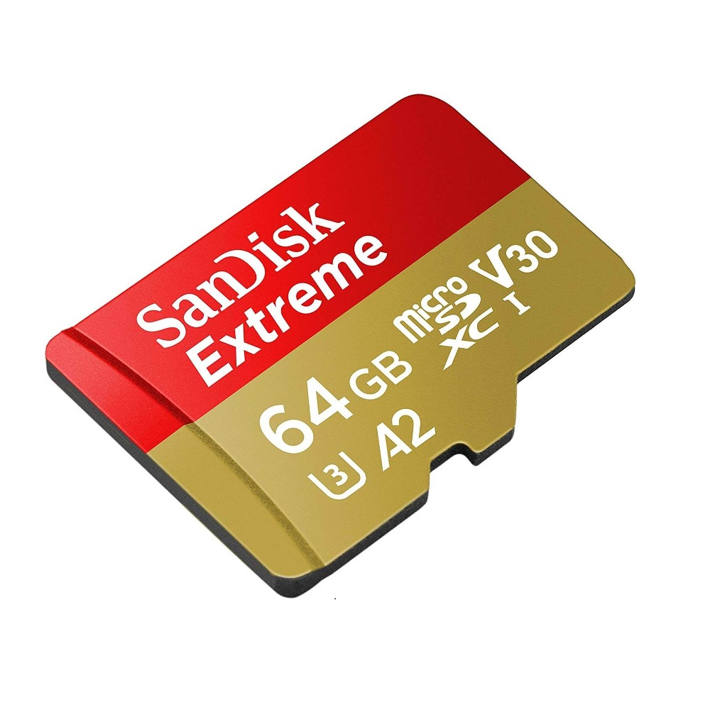Cartão de Memória 64GB SanDisk MicroSD Extreme A2 C10 U3 V30 160MB/s