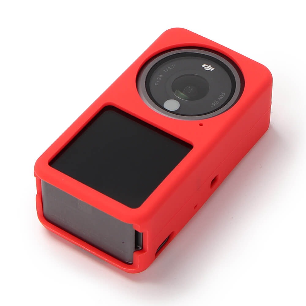 Capa de Silicone para DJI Action 2 (Combo) - Telesin Cor Vermelho