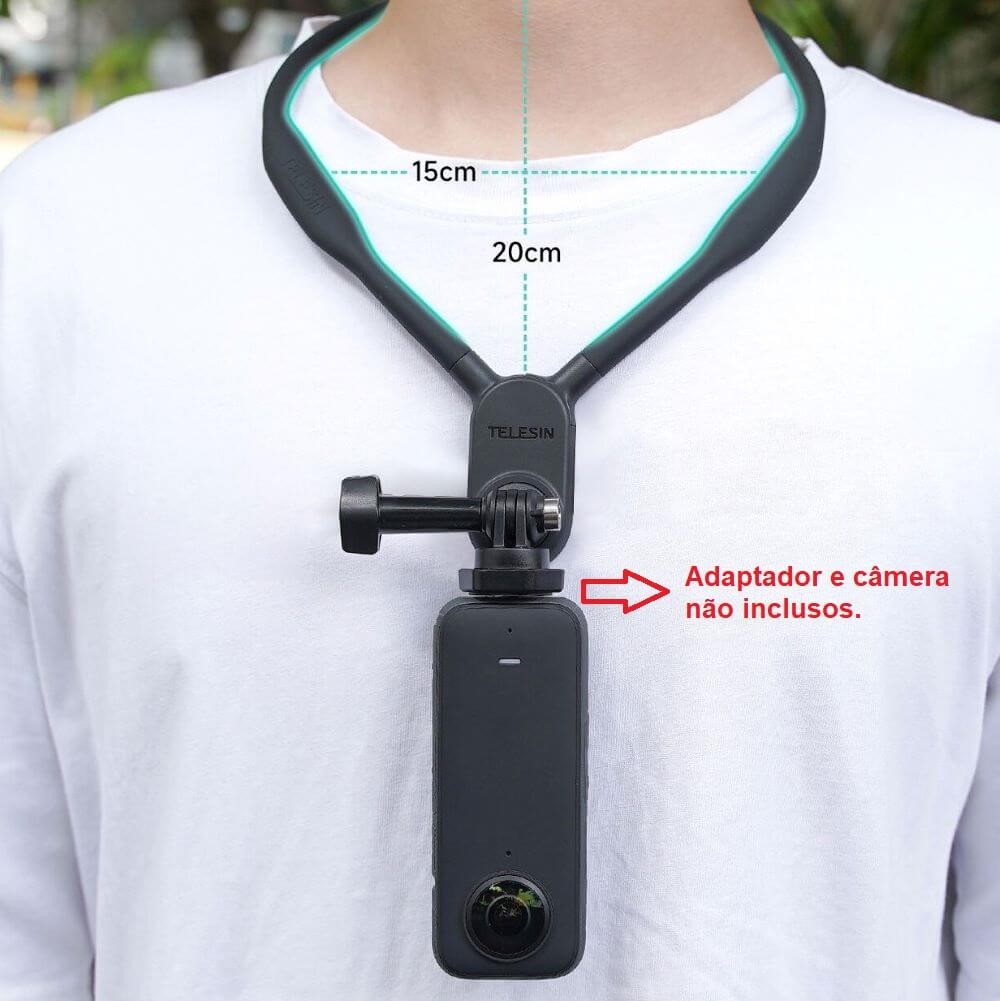 Alça de Pescoço com Suporte para GoPro e Câmeras Similares - Telesin