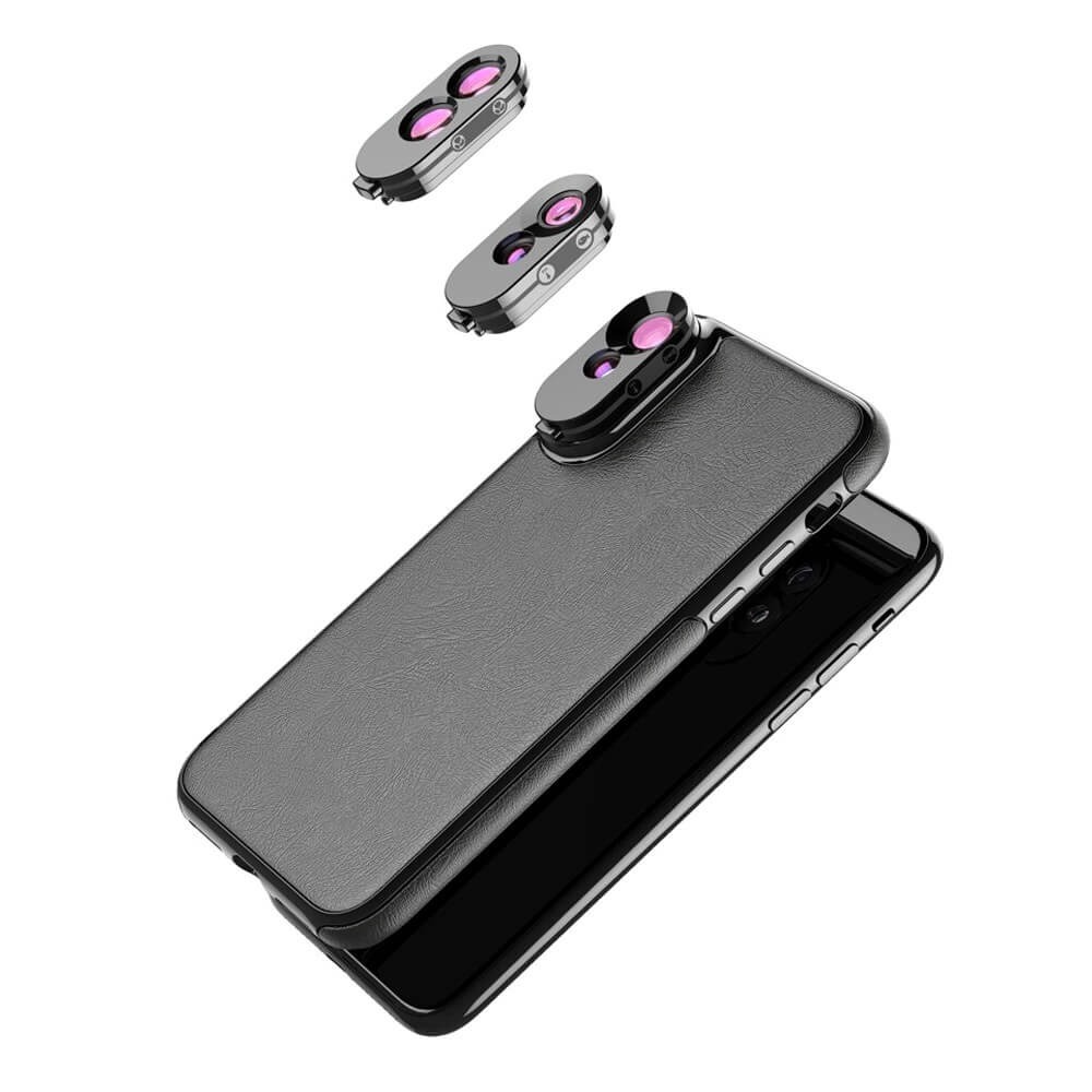 Kit de Lentes + Case para iPhone XS Max Apexel